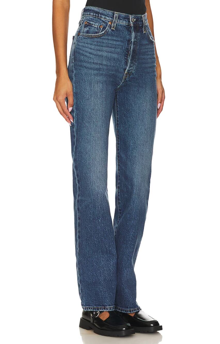 Levi's Womens Ribcage Straight Jeans 26x32 SIZE 2 Valley View 790780007 NWOT